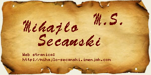 Mihajlo Sečanski vizit kartica